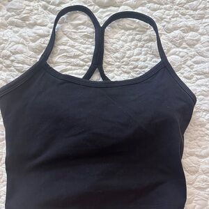 Beyond Yoga Black Top with Racerback Design
